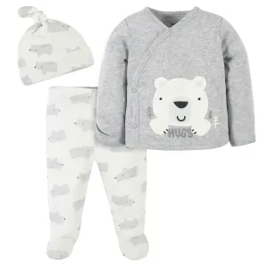 3-Piece Baby Boys Bear Take-Me-Home Set