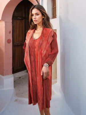 3-Tiered Ruffle Dress with Chain Detail - Elegant Sophistication