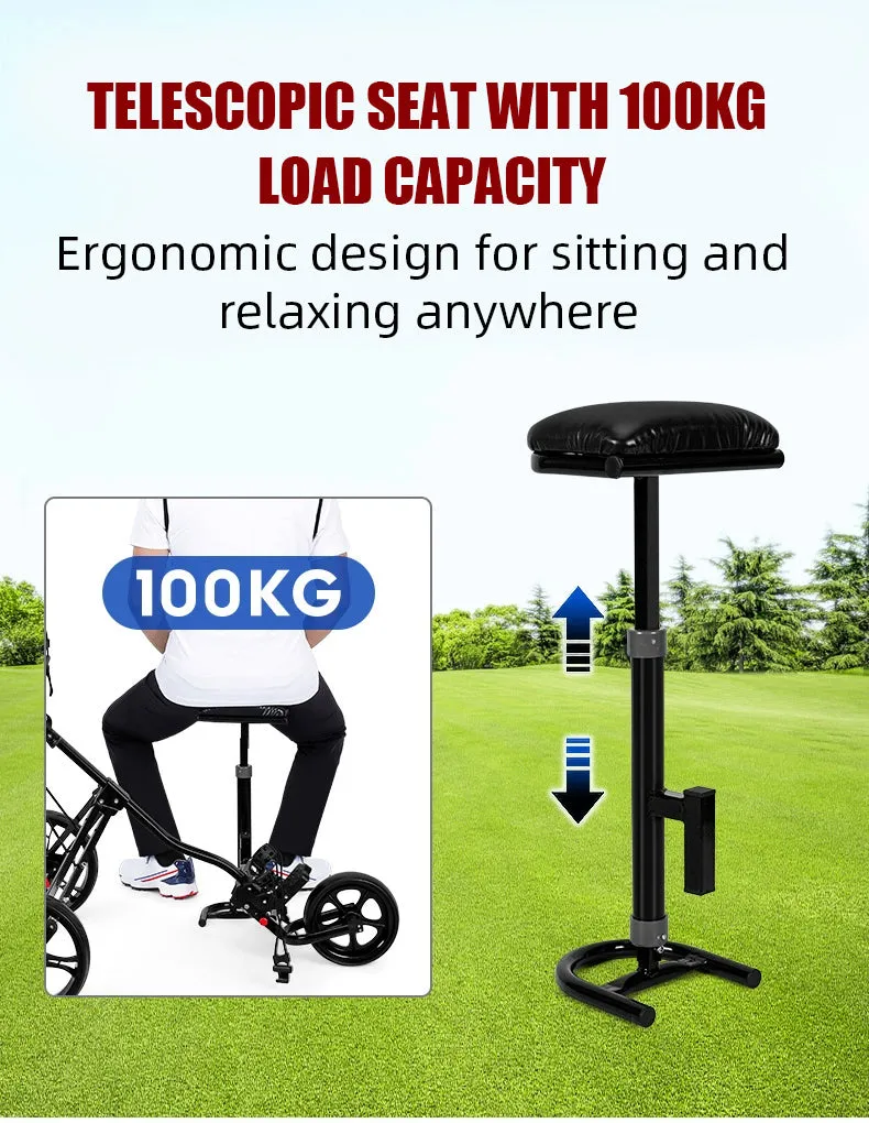 3-Wheel Lightweight Portable Cart With Seat