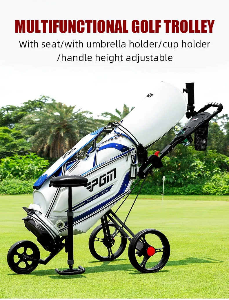 3-Wheel Lightweight Portable Cart With Seat
