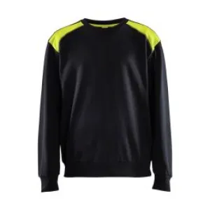 3580-1158&#x20;Work&#x20;Sweater&#x20;Two&#x20;Colour&#x20;Cotton&#x20;-&#x20;Bl&#xE5;kl&#xE4;der