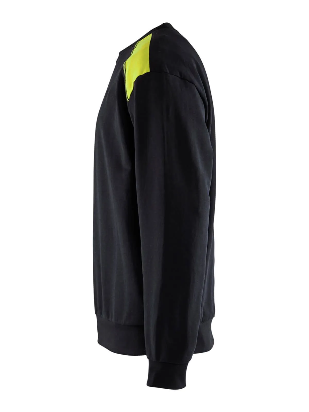 3580-1158&#x20;Work&#x20;Sweater&#x20;Two&#x20;Colour&#x20;Cotton&#x20;-&#x20;Bl&#xE5;kl&#xE4;der