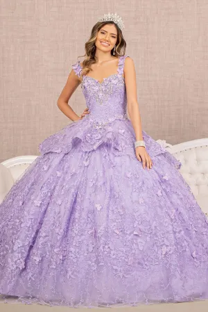 3D Butterfly Sweetheart Ball Gown by Elizabeth K GL3112