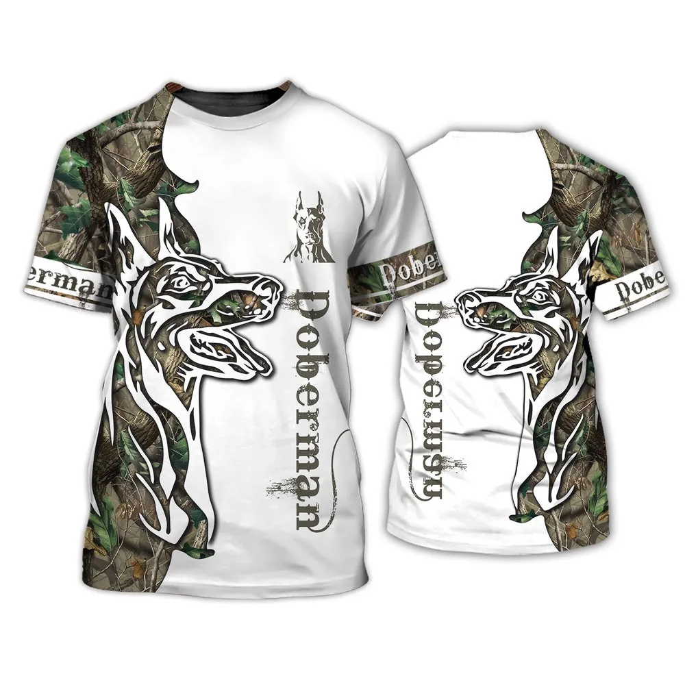 3D Dog T Shirts, Doberman All Over Print T-Shirt, Gift For Pet Loves