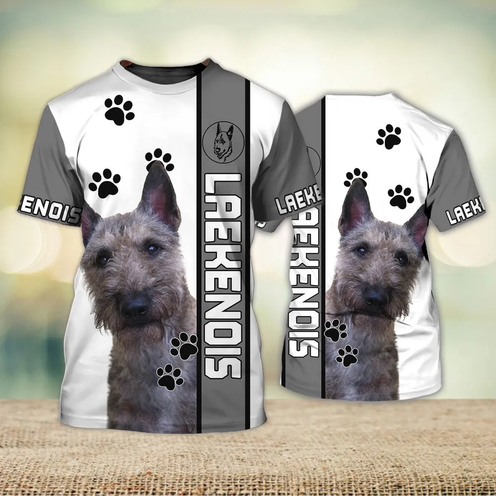 3D Dog T Shirts, Laekenois All Over Print T-Shirt, Gift For Pet Loves