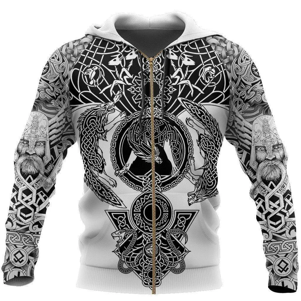 3D hoodies for men Viking Odin Best Viking Tattoo 3D Hoodies Men/women Hipster Streetwear Outfit