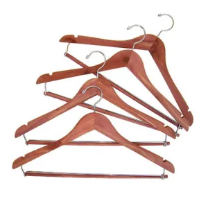 4 pk. Space Saver Cedar Hanger with Locking Trouser Bar