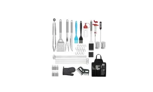 41-Piece Stainless Steel BBQ Tool Set With Apron