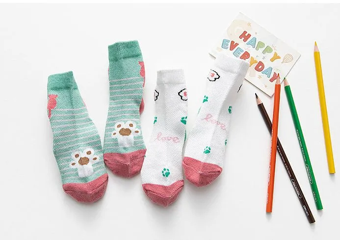 5-Pack Adorable Cartoon Summer Socks (3 Designs)