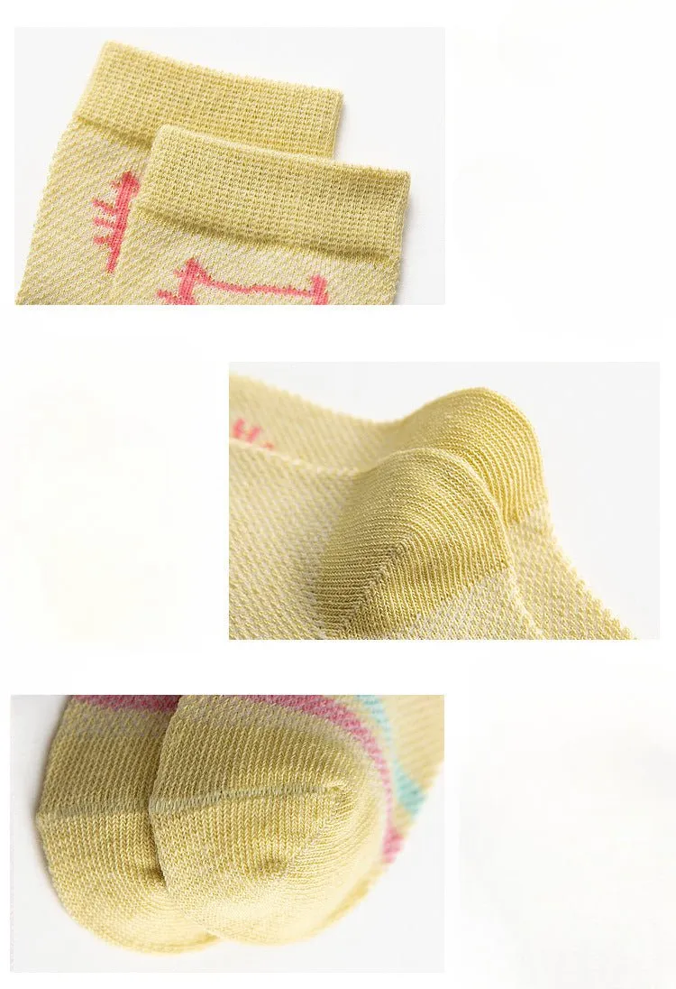 5-Pack Adorable Cartoon Summer Socks (3 Designs)