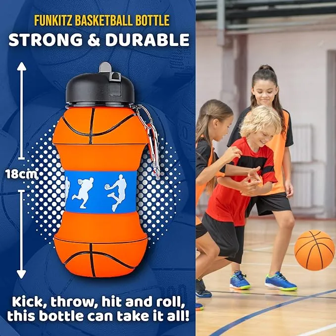 550ml Sports Theme Expandable Silicone Bottle for Kids