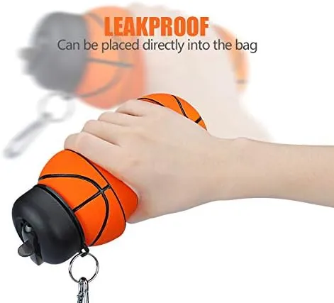 550ml Sports Theme Expandable Silicone Bottle for Kids