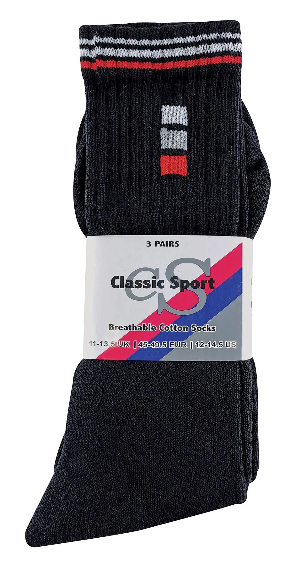 6 Pairs Mens 019 Classic Sport Socks (6-11 / White)
