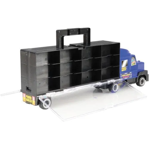 6-Wheel Transport Car Carrier with 12 Die-Cast Vehicles | Easy-Grip Handle & 24 Car Slots