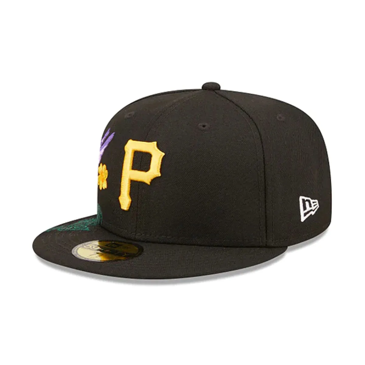 [60243429] Pittsburgh Pirates "Blooming" Black 59FIFTY Men's Fitted Hat