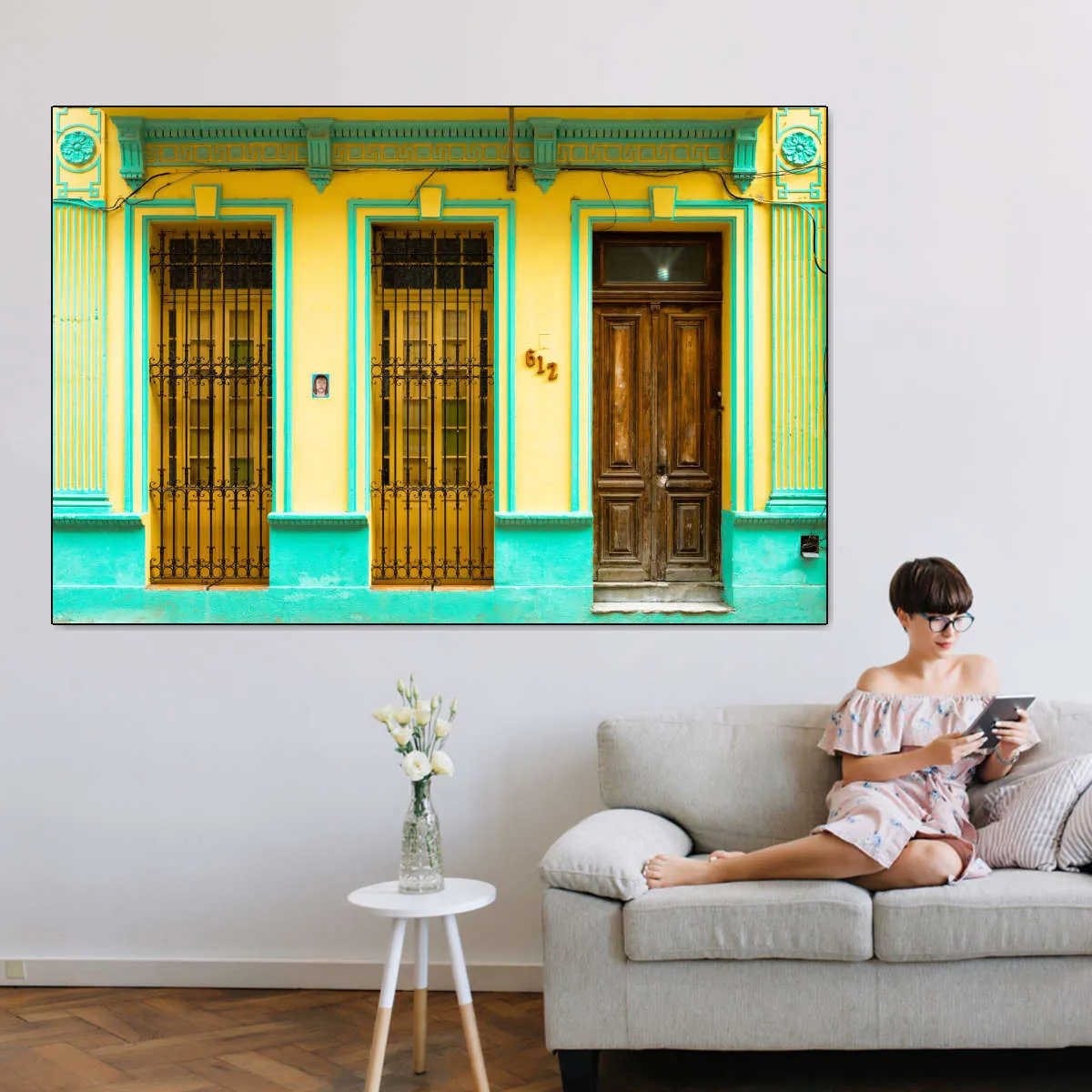 612 Street Havana Yellow And Green Wall Art