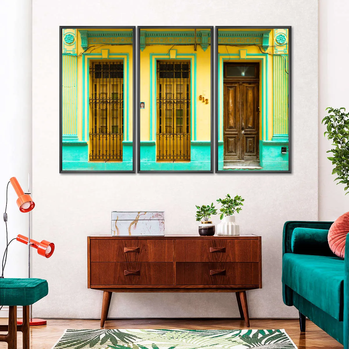612 Street Havana Yellow And Green Wall Art