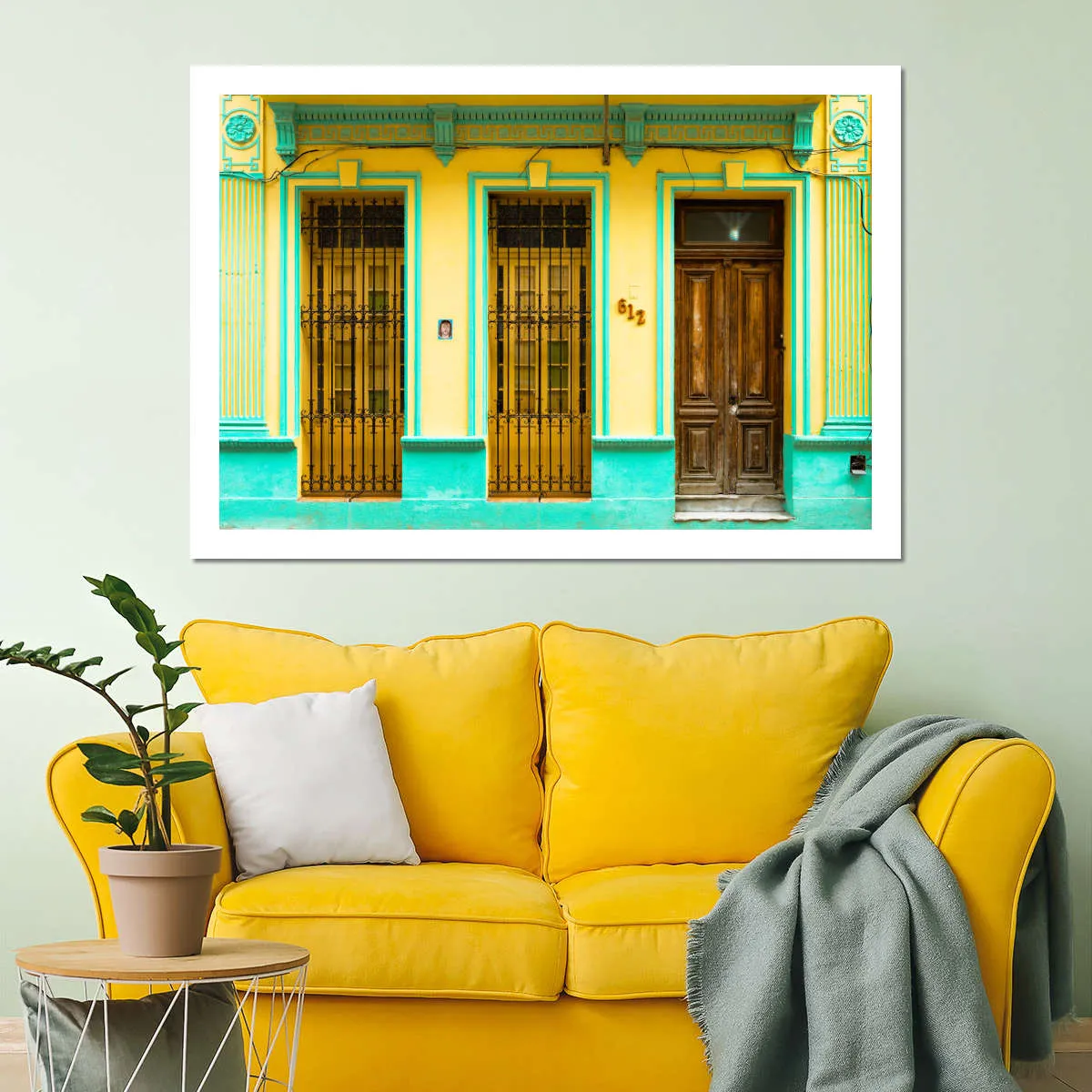 612 Street Havana Yellow And Green Wall Art