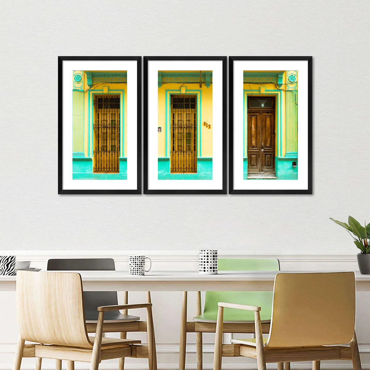 612 Street Havana Yellow And Green Wall Art