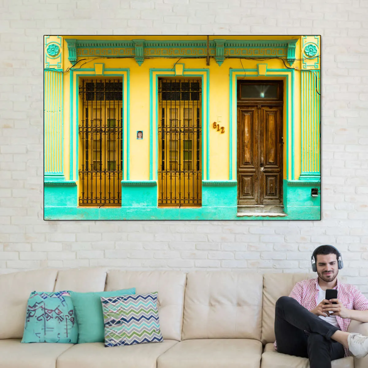 612 Street Havana Yellow And Green Wall Art