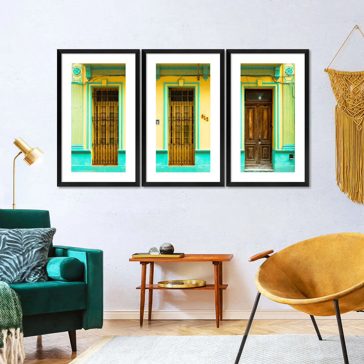 612 Street Havana Yellow And Green Wall Art