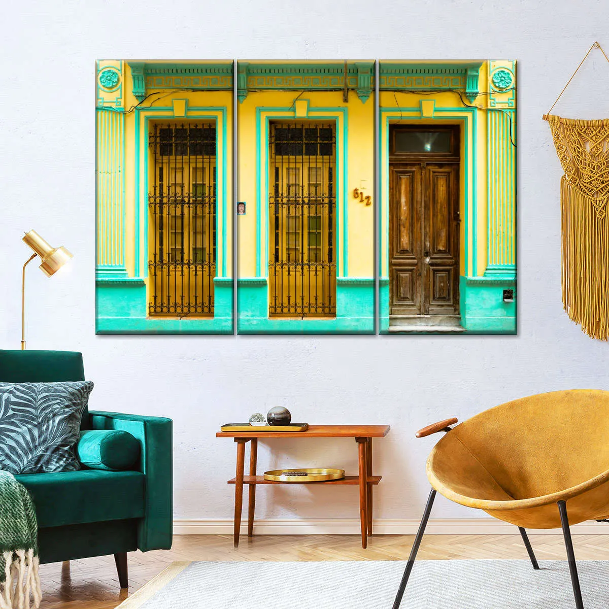 612 Street Havana Yellow And Green Wall Art