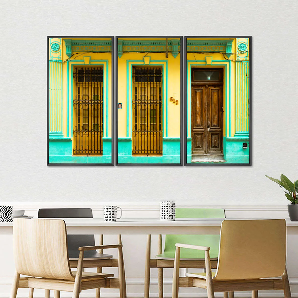 612 Street Havana Yellow And Green Wall Art