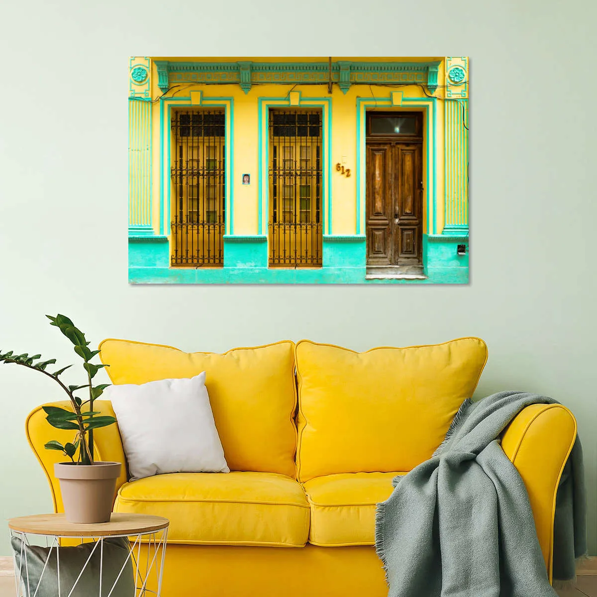612 Street Havana Yellow And Green Wall Art