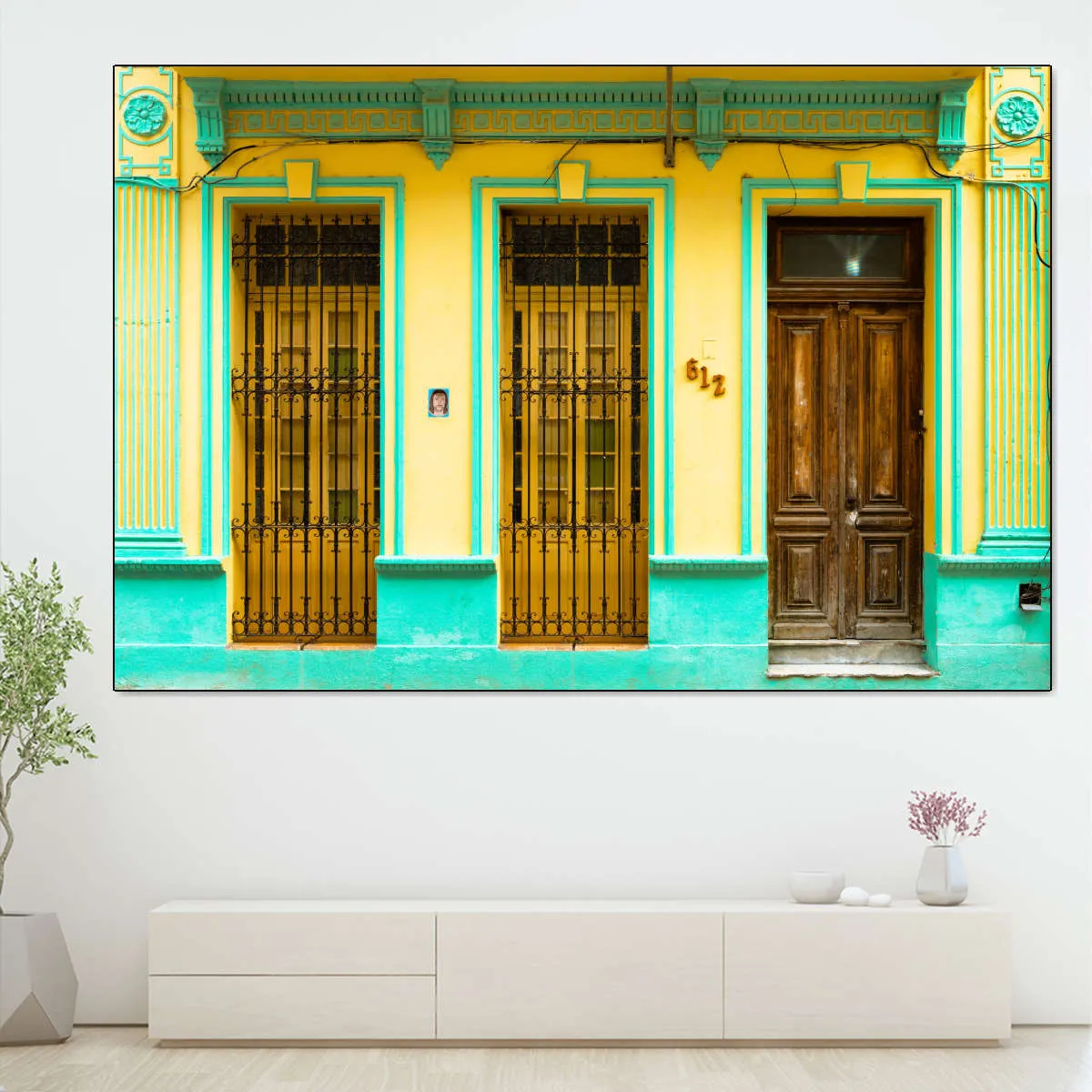 612 Street Havana Yellow And Green Wall Art