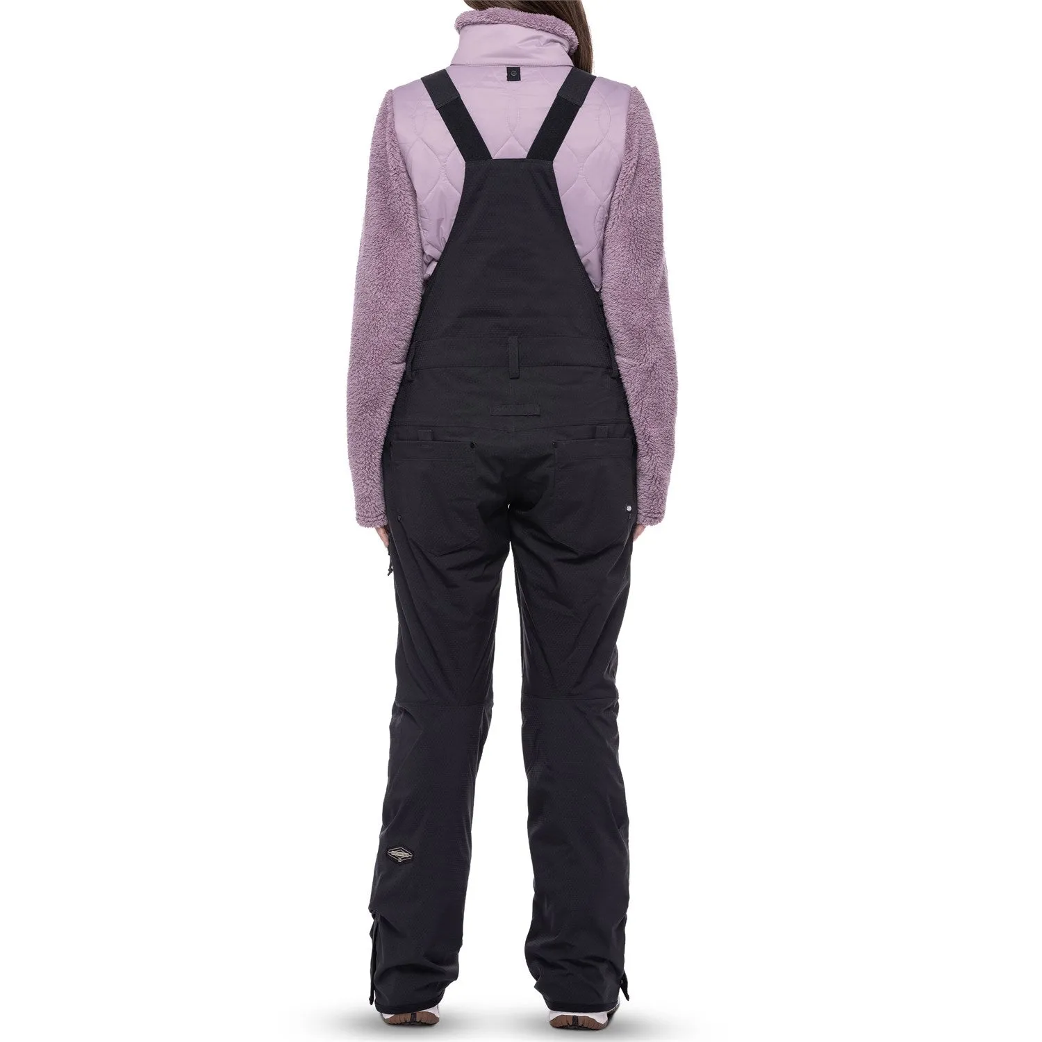 686 Black Magic Insulated Bib Pants Womens Black Geo Jacquard