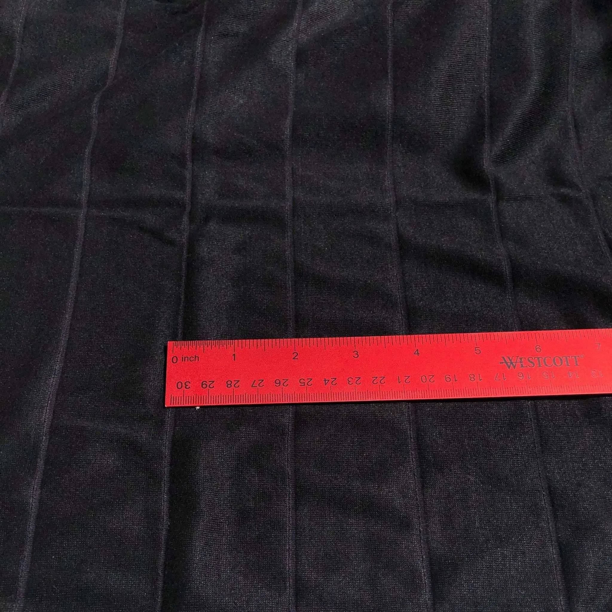 68" Black Striped Modal Spandex Stretch Blend Piece Dyed Knit Fabric By the Yard