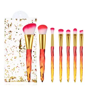 7 Pieces Crystal Handle Professional Make Up Brush Set