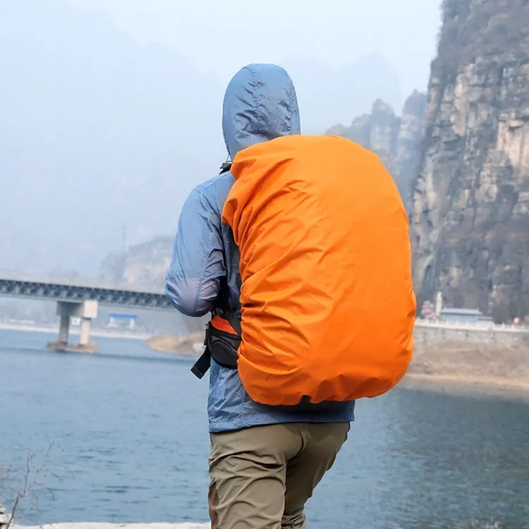70L Adjustable Waterproof Dustproof Backpack  Rain Cover Portable Ultralight Protective Cover(Orange)