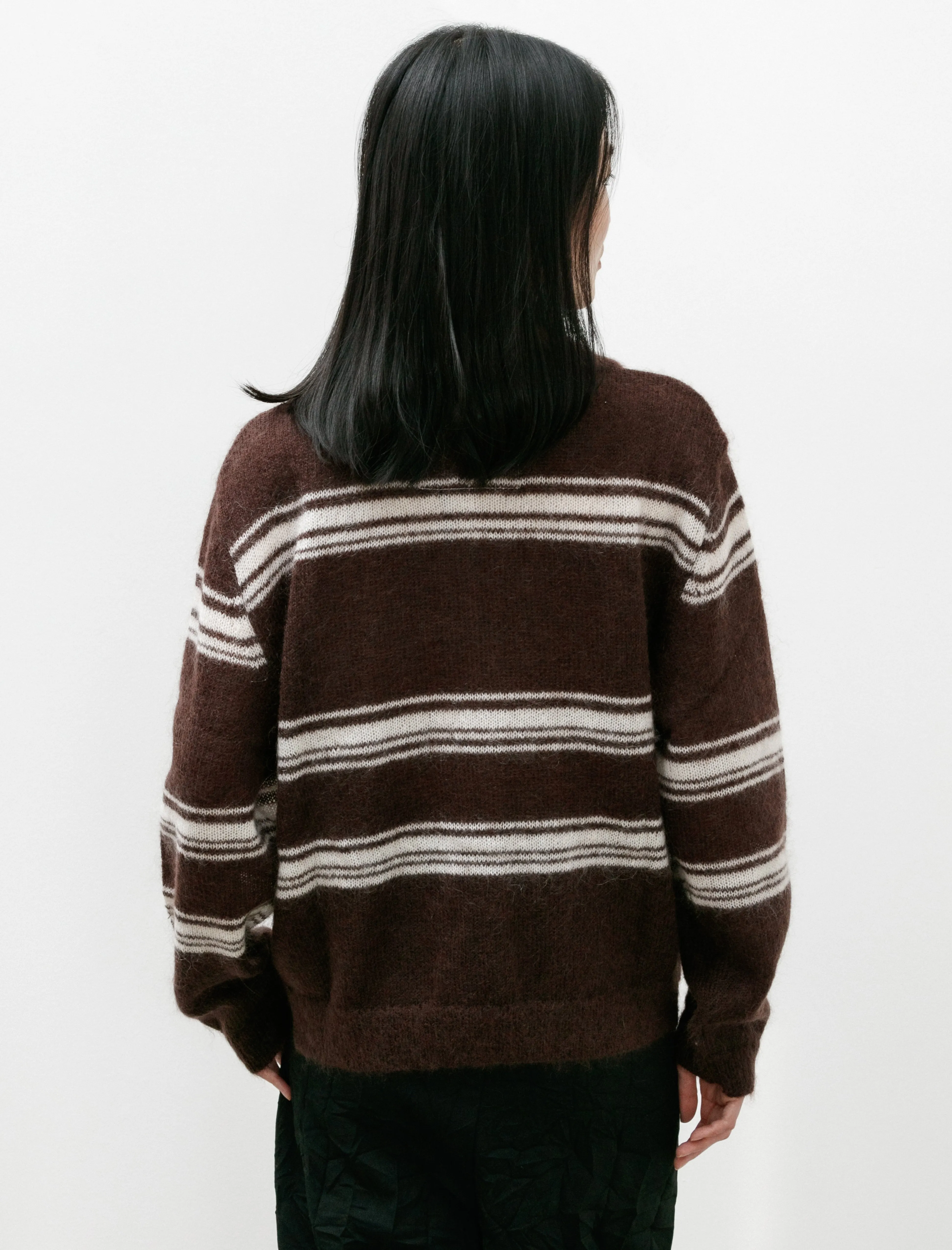 70s Cardigan Brown/Off White W