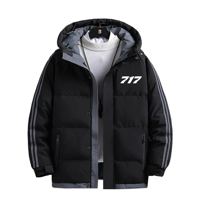 717 Flat Text Designed Thick Fashion Jackets