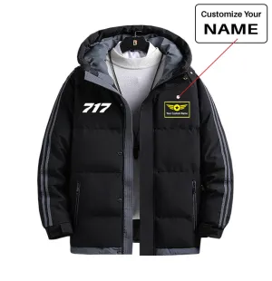 717 Flat Text Designed Thick Fashion Jackets