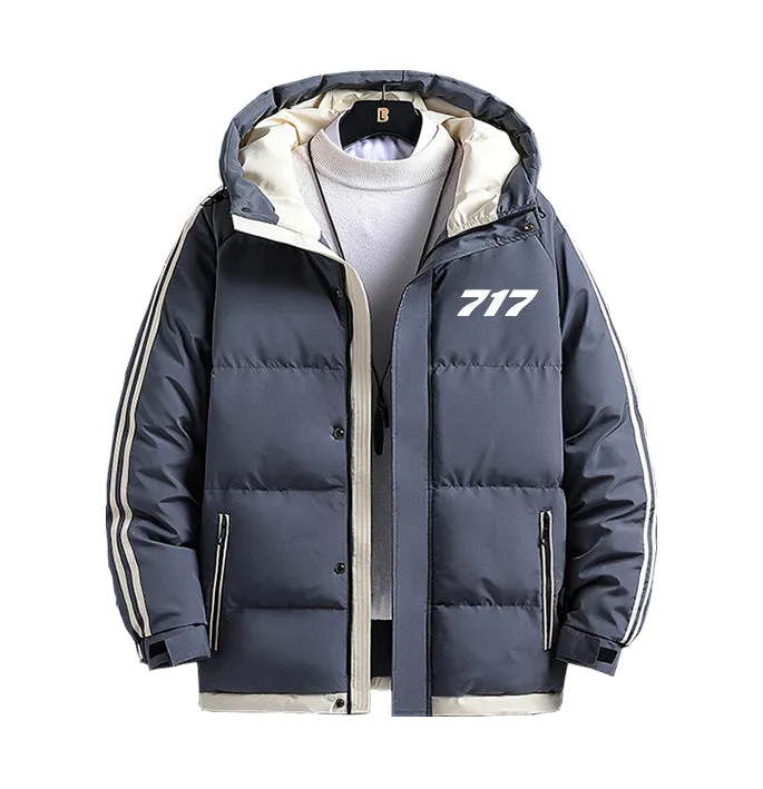 717 Flat Text Designed Thick Fashion Jackets