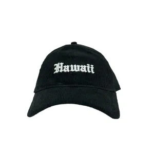 808ALLDAY New Era 9Twenty Black Corduroy Hawaii Strapback