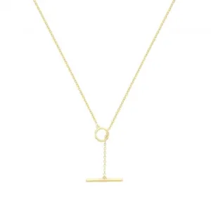 9ct Yellow Gold Open Circle & Bar Necklet NK393 9ct Yellow Gold Open Circle & Bar Necklet NK393