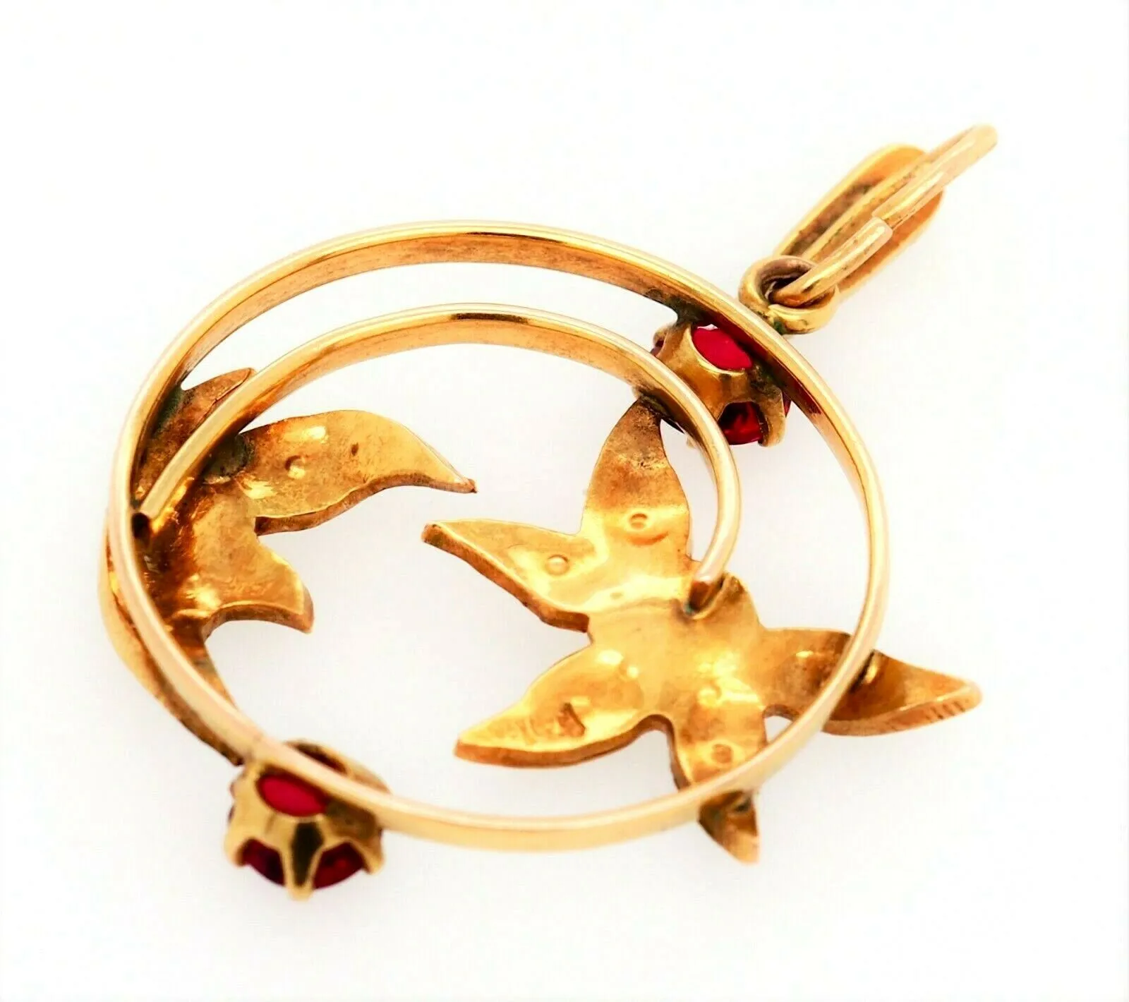 9ct Yellow Gold Pearl & Garnet Pendant