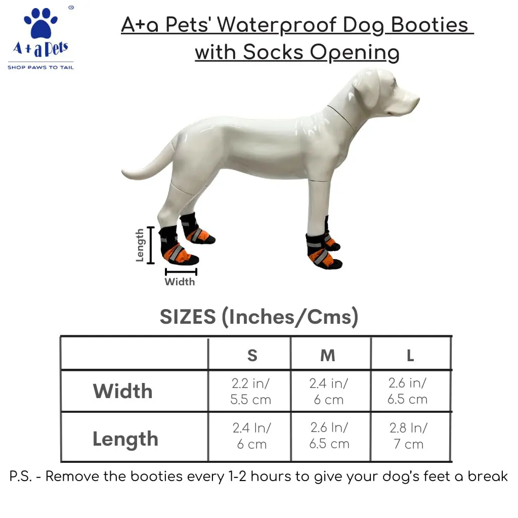 A a Pets' Goodie Box of (2) for Dogs and Cats: Cozy Knitted Flannel Sweater & Boots