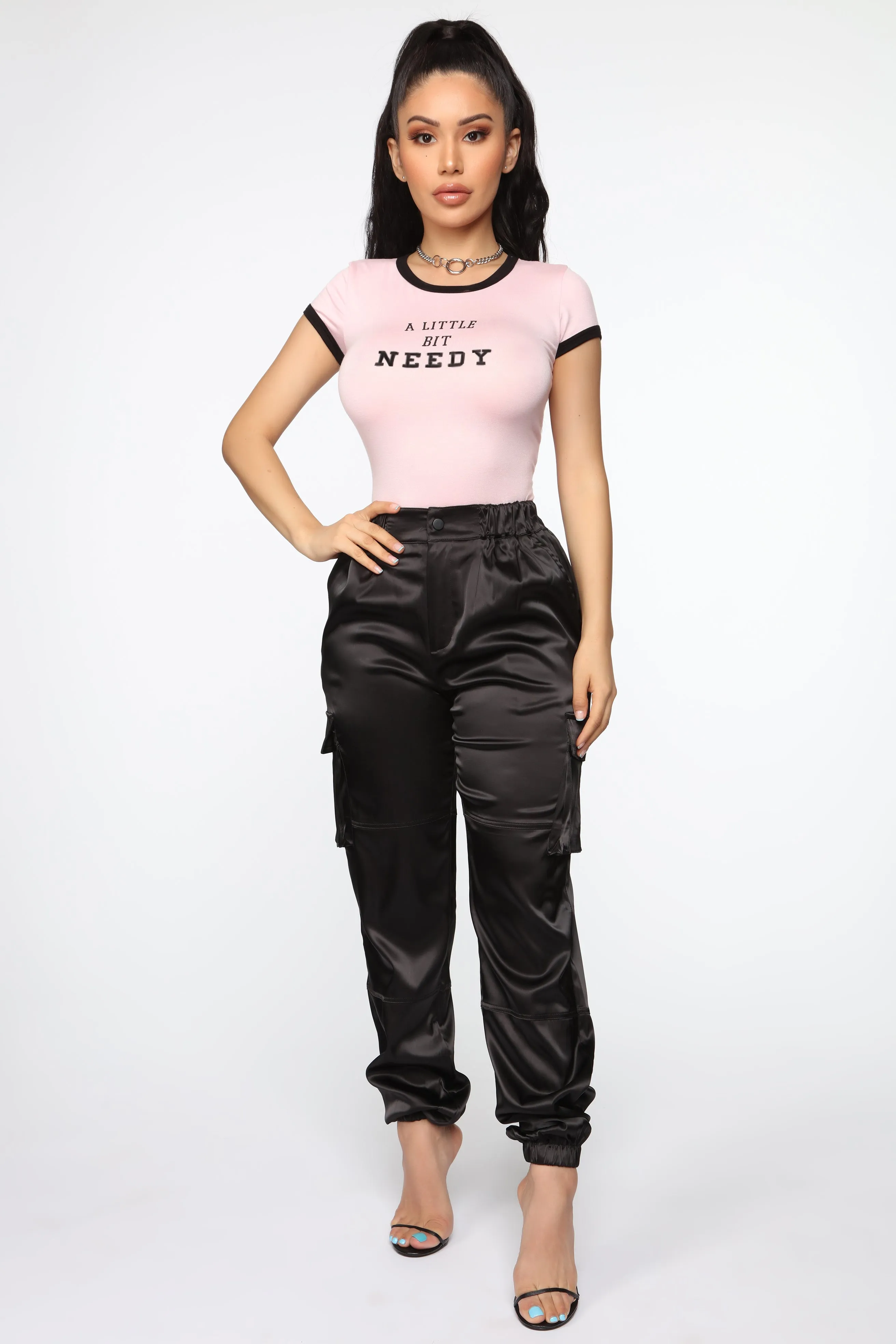 A Little Bit Needy Ringer Top - Pink
