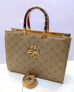 AAA Quality Tory Women's Bag | Big Size & Premium Design (Brown / Gold)
