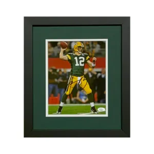 Aaron Rodgers Signed Greenbay Packers Framed 8x10 Photo