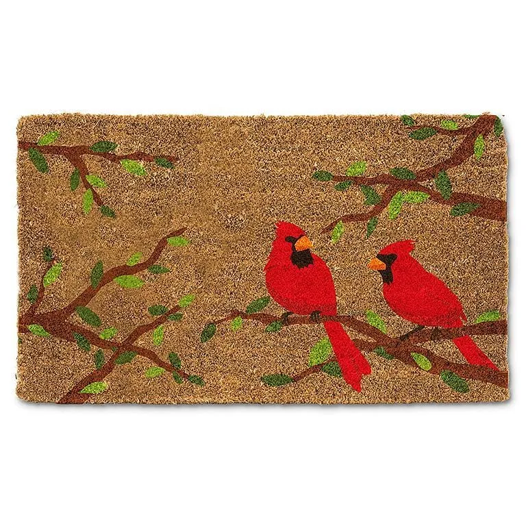 Abbott Cardinal Pair in Branch Doormat 18"x30"