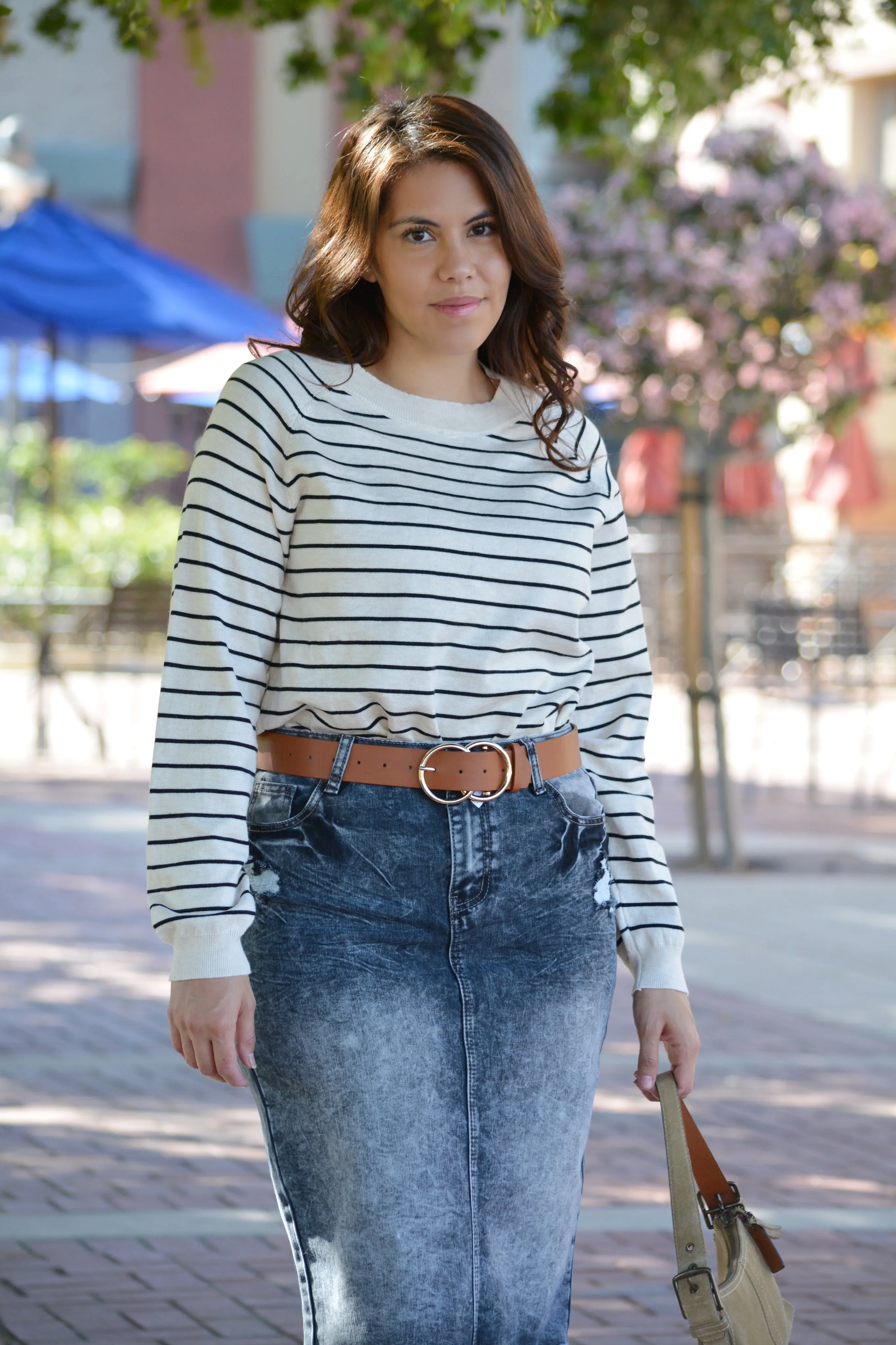 Abigail Striped Light Knit Top
