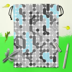 Abstract Geometric D2 Reusable Sack Bag | Bag for Gym, Storage, Vegetable & Travel
