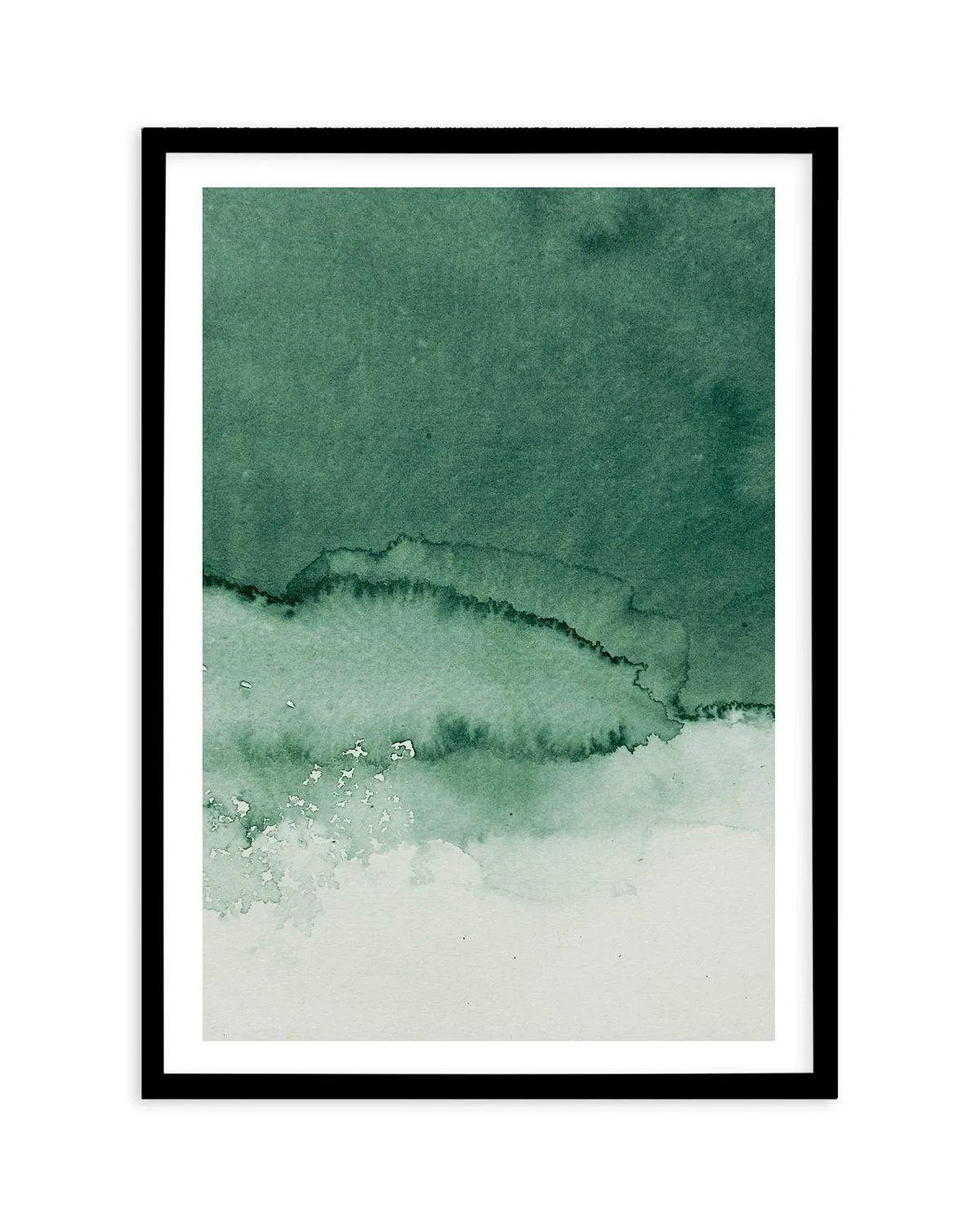 Abstract Green Watercolour III Art Print