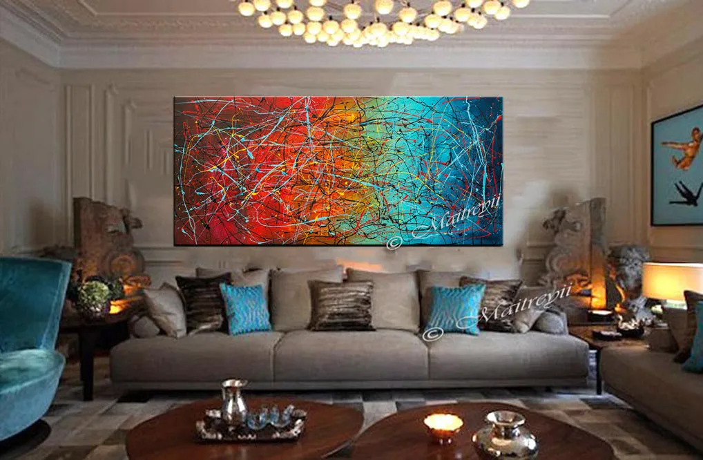 Abstract Modern art Original Paintings Jackson Pollock style - Vintage Beauty 12