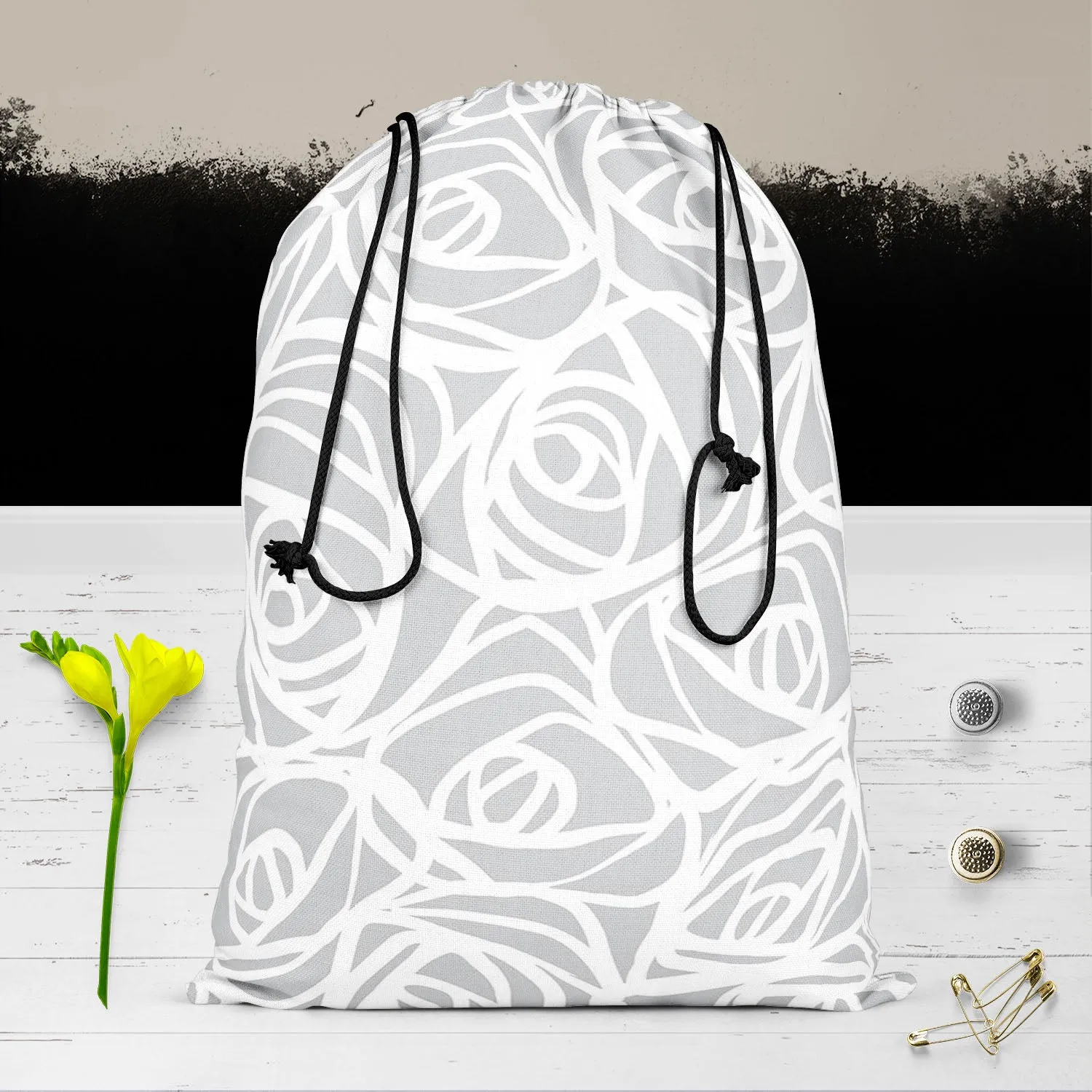Abstract Pattern D1 Reusable Sack Bag | Bag for Gym, Storage, Vegetable & Travel
